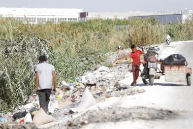 Vermüllte Straßen in der Provinz Adana