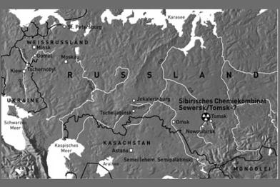 Karte Sewersk und Region