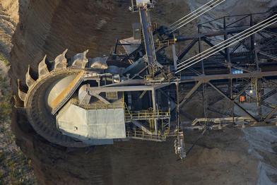 Eine Braunkohlegrube des Konzerns Vattenfall in der Lausitz.