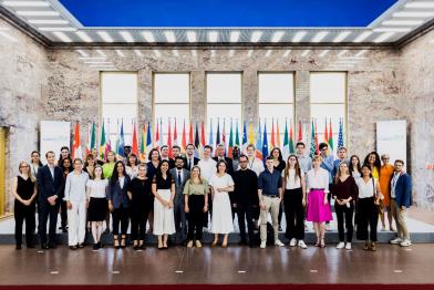  Gruppenfoto der Jugenddelegierten im Auswärtigen Amt