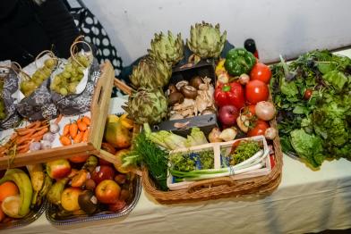 Gemüse und Obst bei einer Make Something-Veranstaltung von Greenpeace