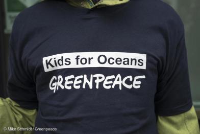 Dunkelblaues T-Shirt Kids for Oceans - Greenpeace