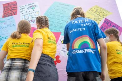 Greenteam-Aktion "Vote for me!"  in Berlin 2021