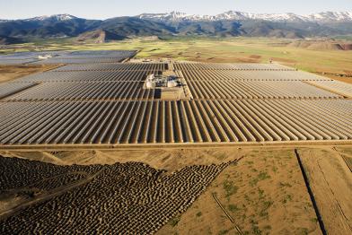 Ein Solarfeld in Spanien