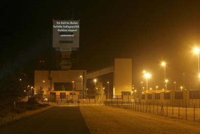 Greenpeace-Projektion in Gorleben im September 2009