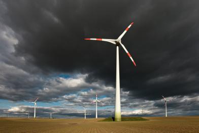 Windpark bei Prenzlau in der Uckermark (Brandenburg)