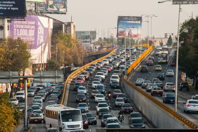 Rush-hour in Mexiko-City, 7.11.2014
