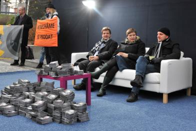 Symbolisches Wohnzimmer in Prag