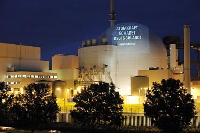 Projektion am AKW Brokdorf, September 2010