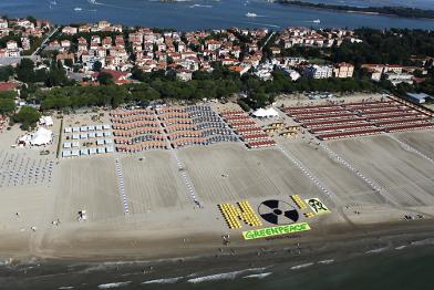 Weithin zu sehen: Italien will und braucht keine neuen Atomkraftwerke. 07/28/2010