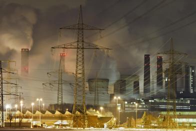 Kraftwerk Weisweiler bei Nacht