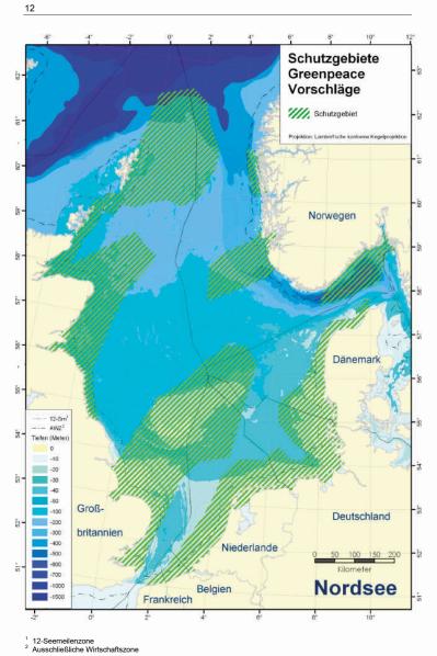 Greenpeace-Vorschläge Schutzgebiete Nordsee
