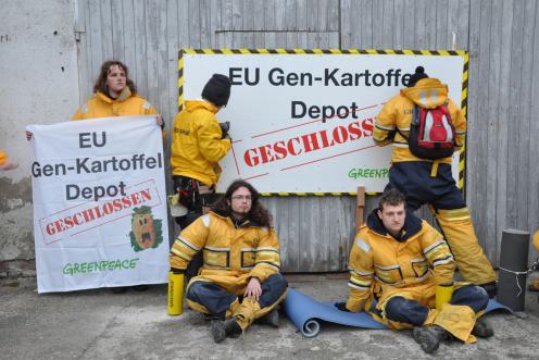 Action at GE Potato Depot in Germany