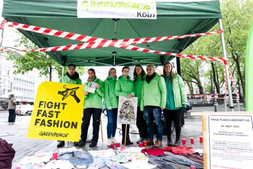 Protest in Cologne to Commemorate the Rana Plaza Disaster