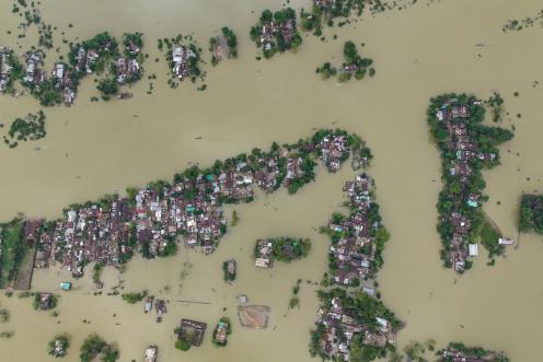 Eine Region in Bangladesch die von Überflutungen betroffen ist