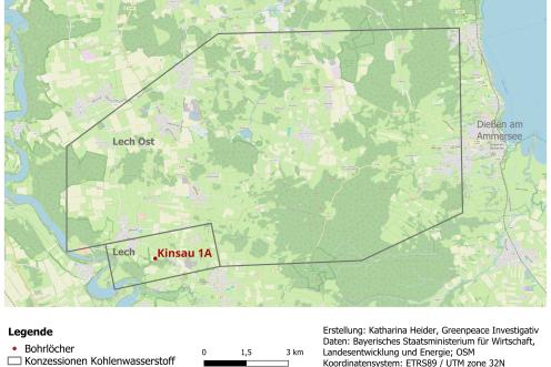 Karte der Konzessionsgebiete Lech und Lech Ost
