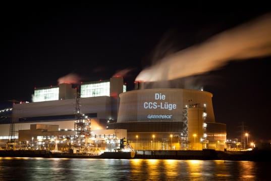Moorburg Coal Power Station Projection in Hamburg