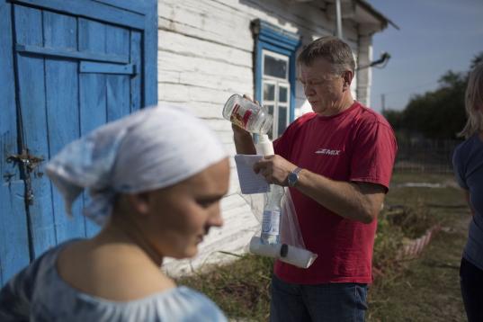 Taking Milk Samples in Ukraine