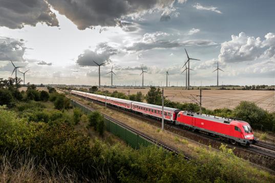 Mobility Transition - Train on High Speed Railway in Germany