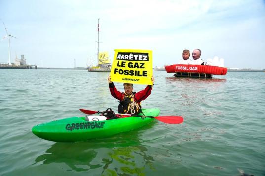 Blockade against Putin’s and Trump’s Gas at the Zeebrugge Terminal in Belgium