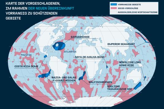 Karte der vorgeschlagenen Meeresschutzgebiete
