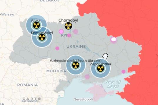 Interaktive Karte zeigt AKWs in Ukraine und Kämpfe mit russischen Truppen