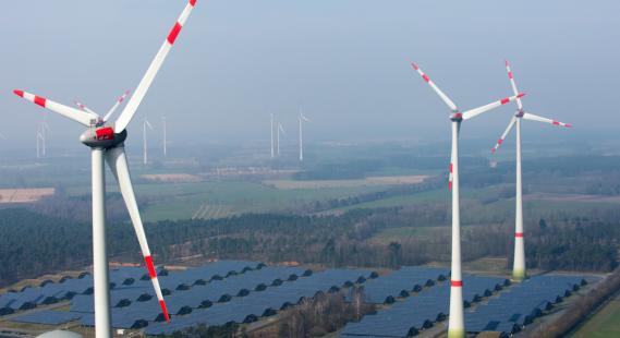 Windpark in Saerbeck in Nordrhein-Westfalen