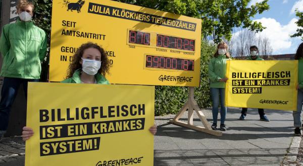 Greenpeace-Protest vor Sonder-Agrarministerkonferenz