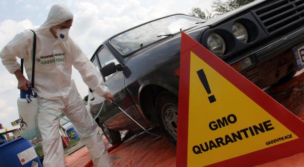 Stopping Cars at GE Decontamination Station in Romania