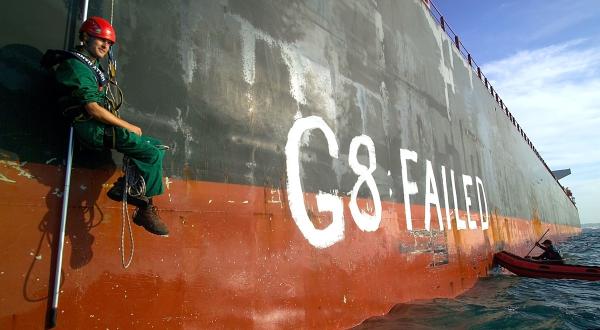 Climate Action in Civitavecchia during G8 in Italy