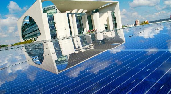 Solar Panels on Chancellery in Berlin