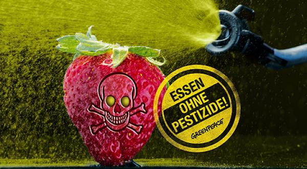 Fotomontage - Essen ohne Pestizide