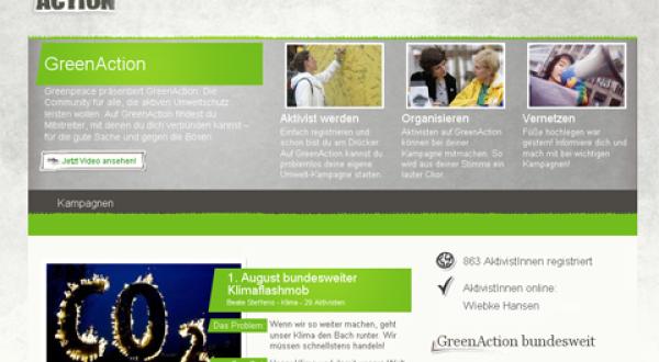 Screenshot GreenAction-Homepage