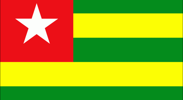Die Flagge Togos