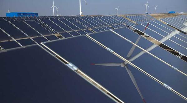 Chinas größte solar photovoltaik-wind Hybrid Kraftanlage, November 2011