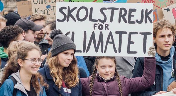 Fridays for future-Demo in Berlin, in der Mitte Greta Thunberg