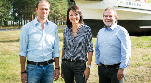 Martin Kaiser, Sweelin Heuss und Roland Hipp, Geschäftsführer von Greenpeace Deutschland