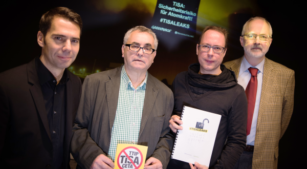 Pressekonferenz zur Veröffentlichung der TiSA-Papiere