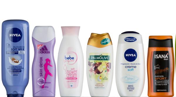 Reihe von Kosmetikprodukten