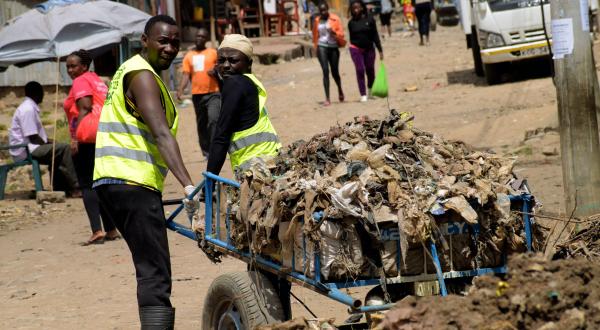 Plastiksammler in Nairobi