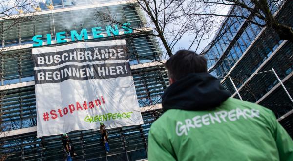 Protest bei Siemens in München