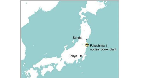 Karte: Lage des havarierten AKW Fukushima