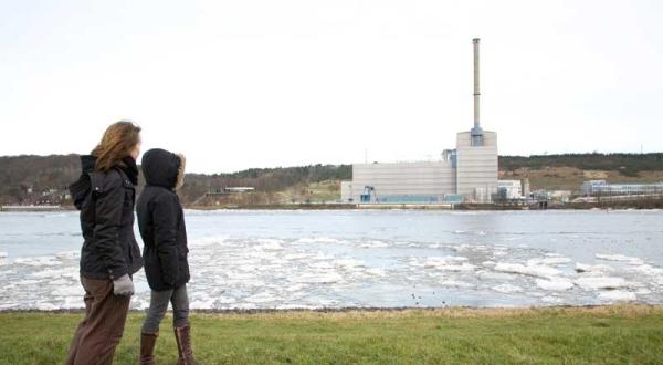 Das Atomkraftwerk Krümmel bei Hamburg, Januar 2009