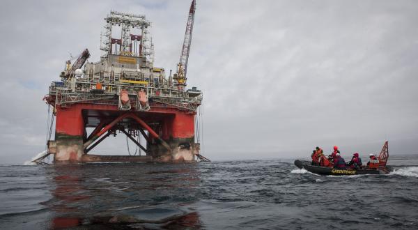 Protest an der Transocean Spitsbergen 
