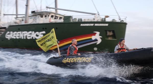 Greenpeace-Aktivisten protestieren