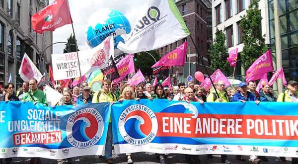 Demonstration Protestwelle in Hamburg 