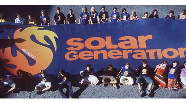 Start Aktion des Greenpeace SolarGeneration Project, Juli 2003