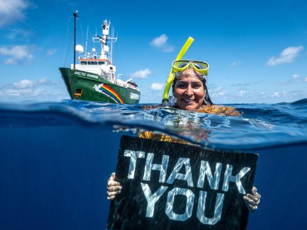 Thank You Message in the Indian Ocean