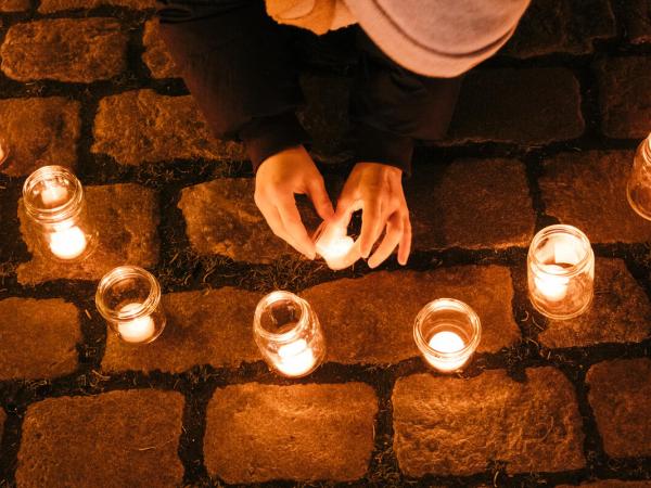 Vigil in Marburg for Peace in Ukraine