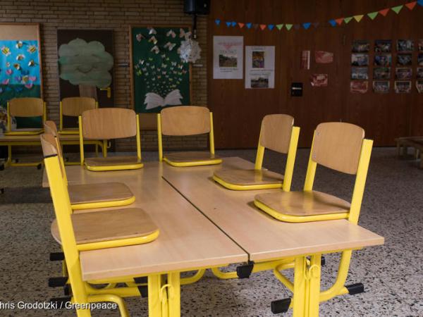 Auftaktveranstaltung zum Pilotprojekt "Schulen für die Erde" in der Grundschule Wingster Wald, Wingst.